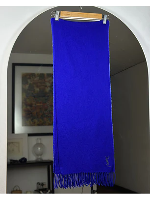 Bufanda de lana azul