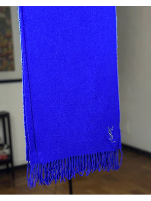 Bufanda de lana azul