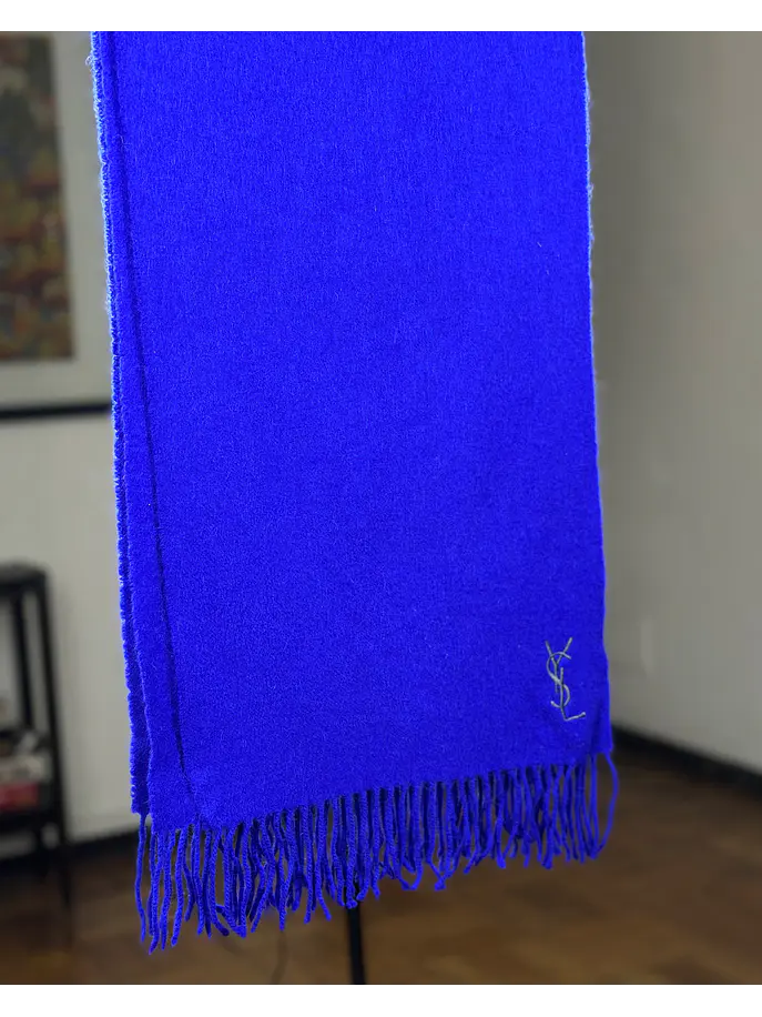 Bufanda de lana azul 2