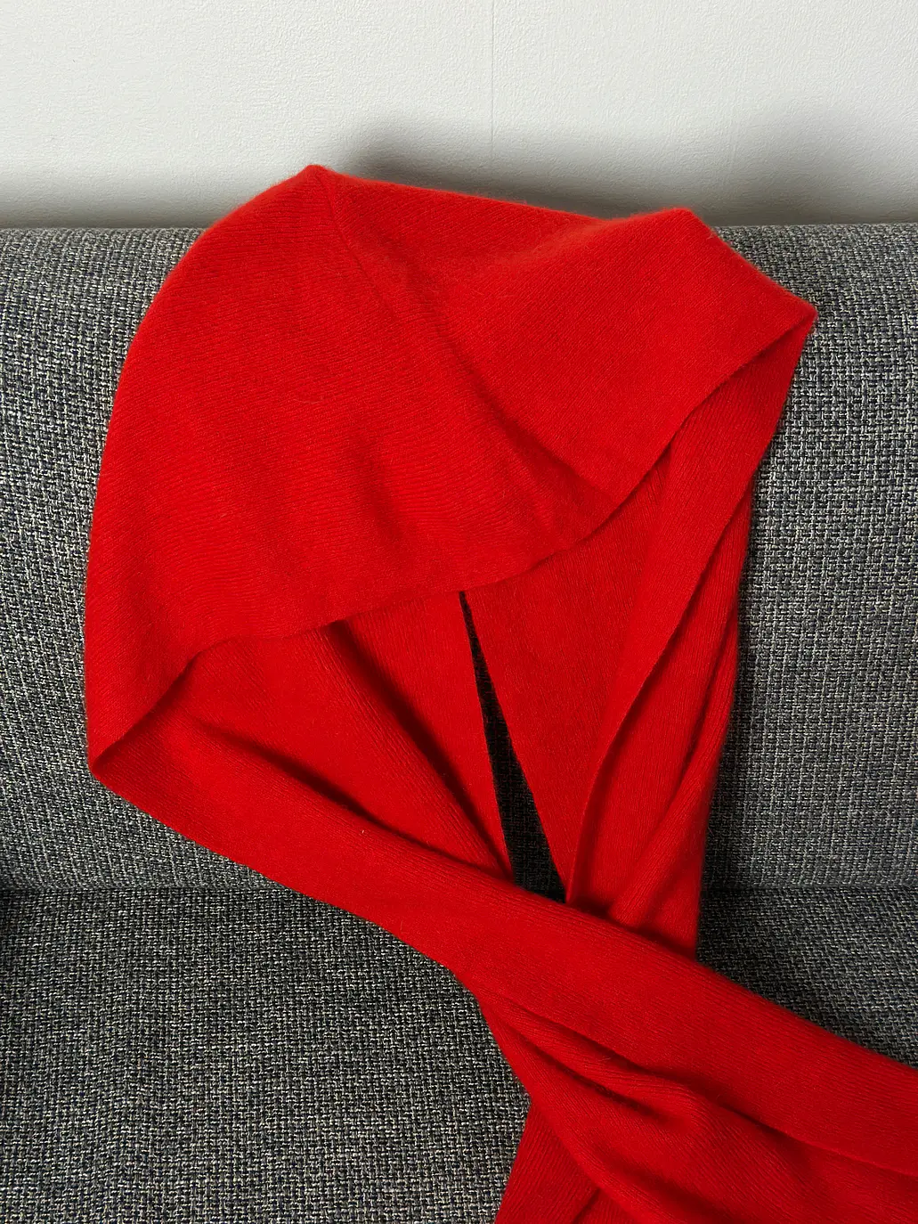 Capucha con bufanda roja 2