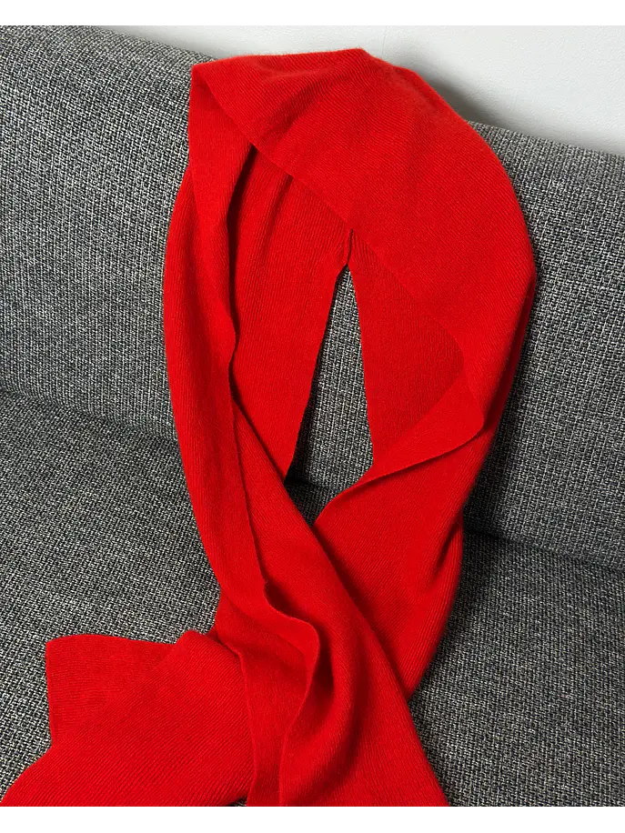 Capucha con bufanda roja 3