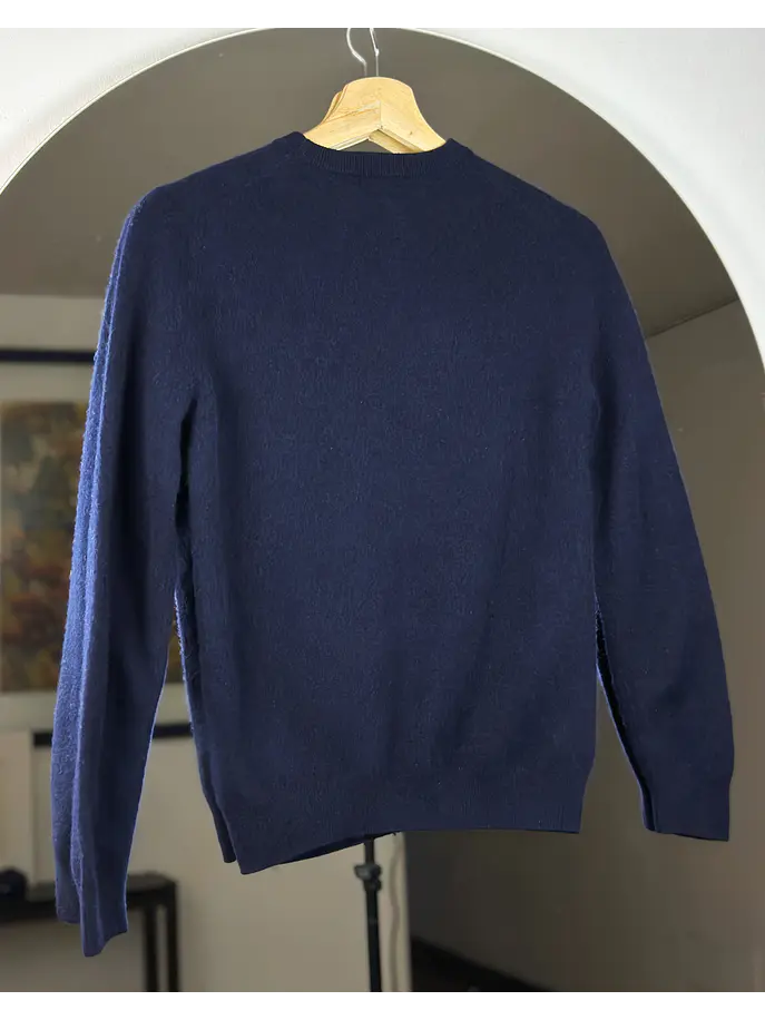 Chaleco azul marino lana 4