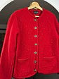 Chaqueta de lana roja bordada - Miniatura 2