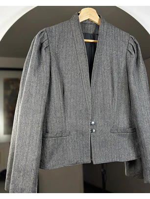 Blazer gris de tweed