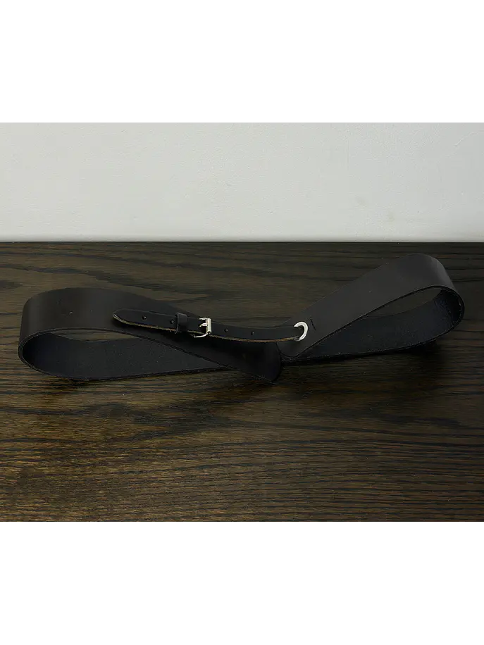Cinturón de cuero negro  3