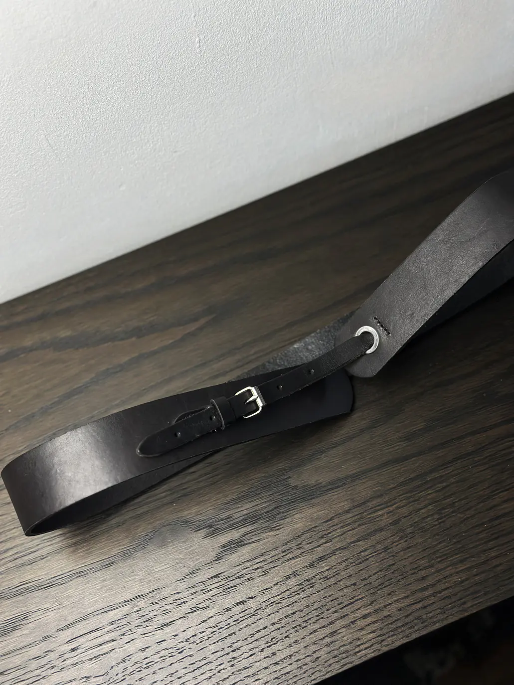 Cinturón de cuero negro  5