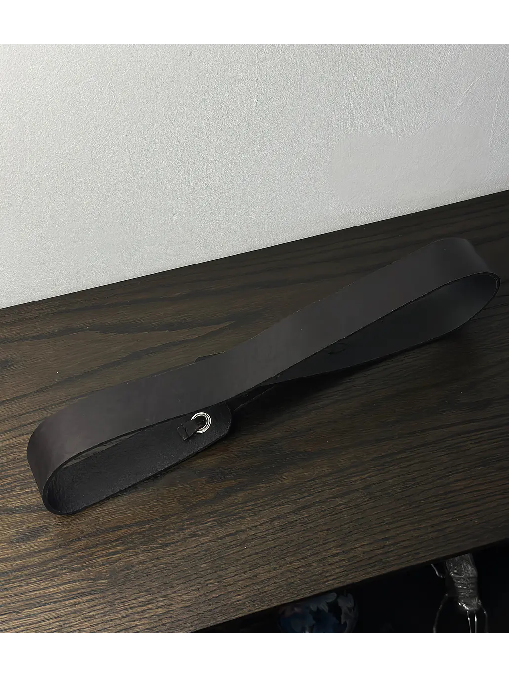 Cinturón de cuero negro  6
