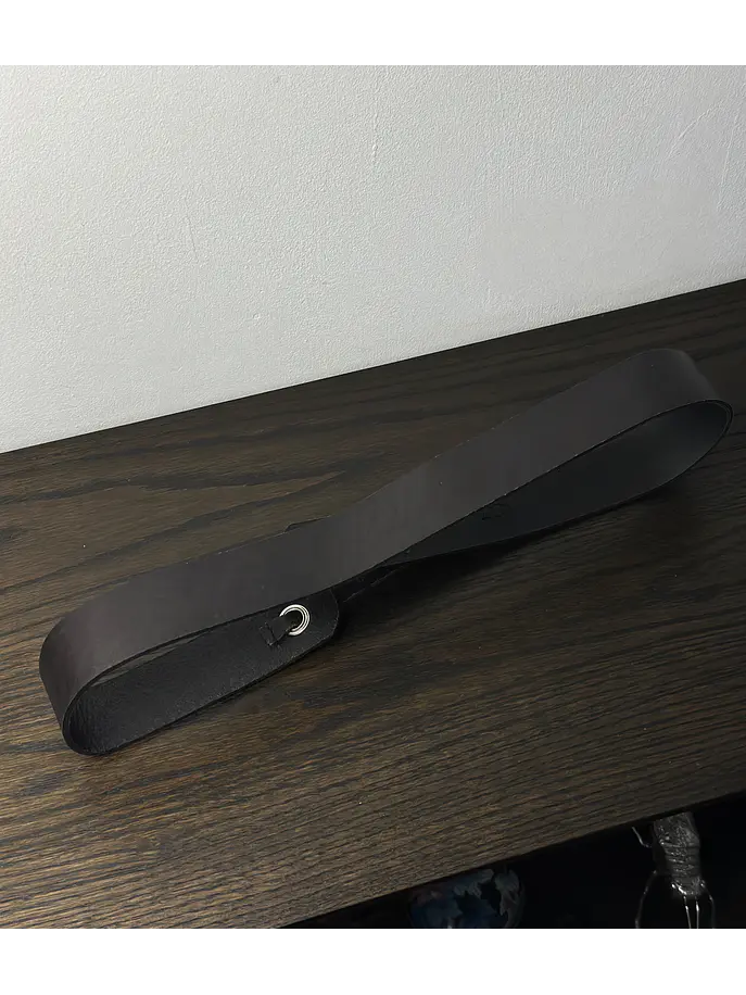 Cinturón de cuero negro  6