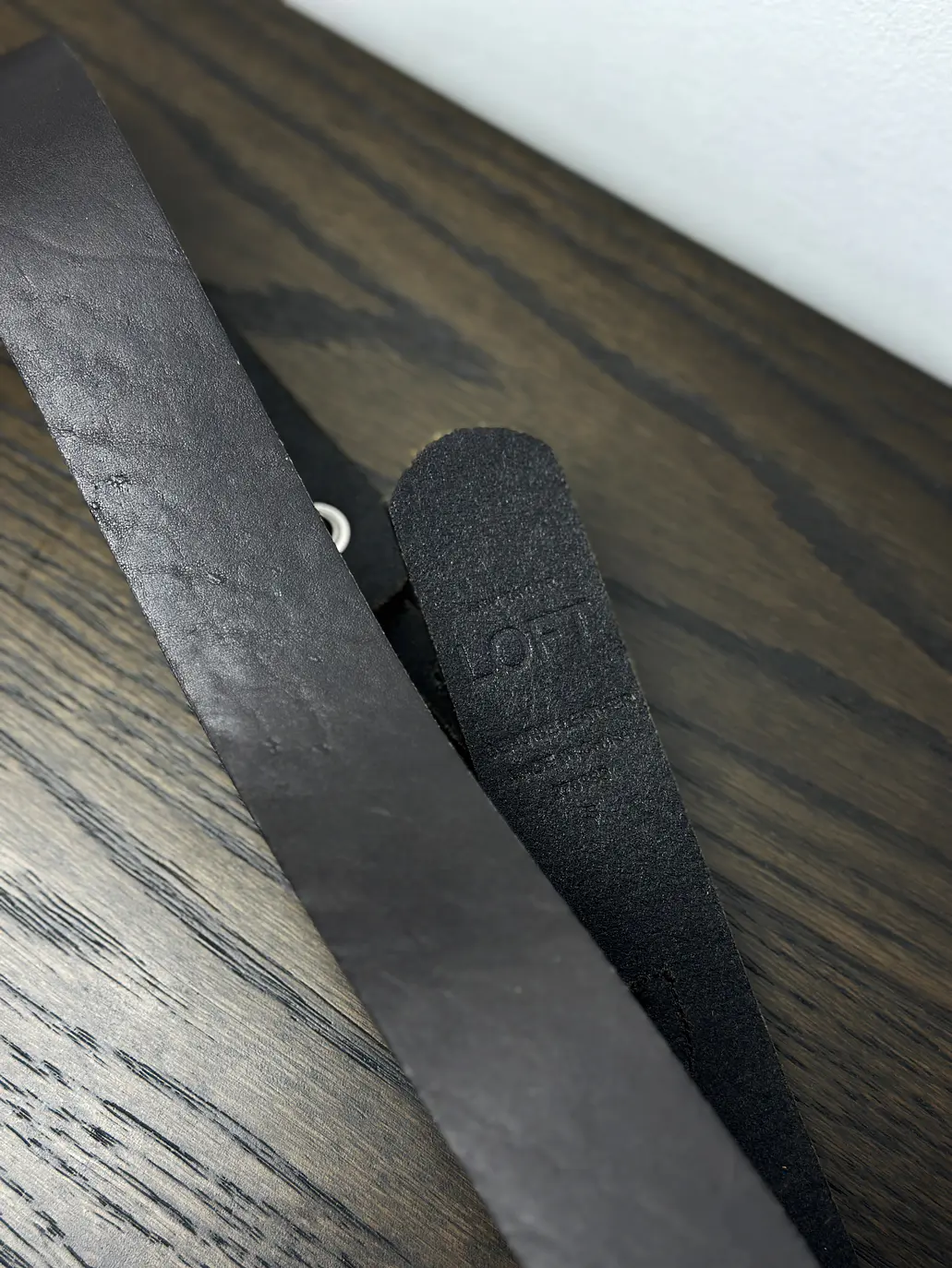 Cinturón de cuero negro  7
