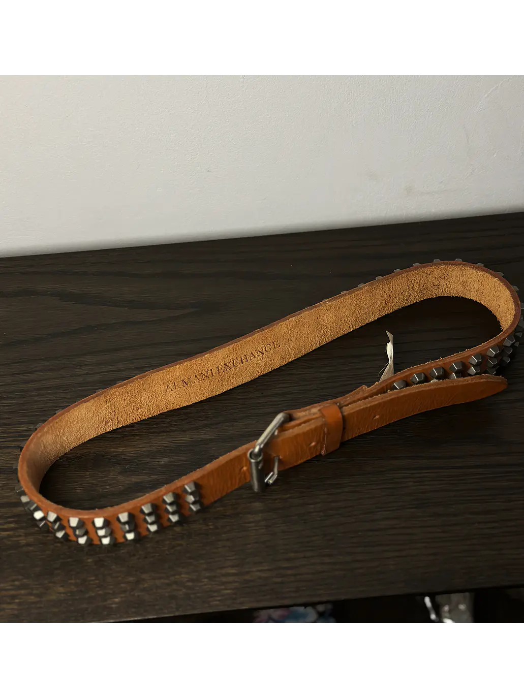 Cinturón de cuero con tachas 3