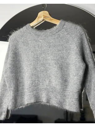 Chaleco crop gris