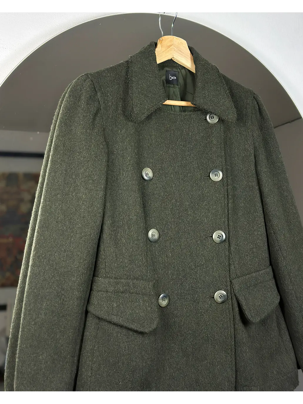 Abrigo verde jaspeado 2