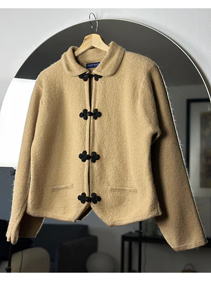 Chaqueta lana beige