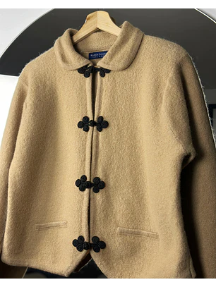 Chaqueta lana beige