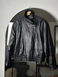 Chaqueta de cuero negra  - Miniatura 1