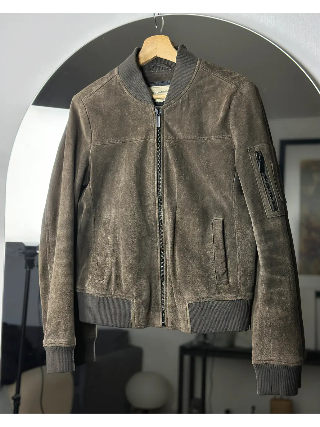 Chaqueta de gamuza cafe 1