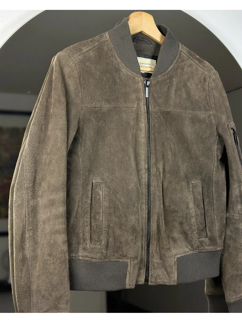 Chaqueta de gamuza cafe 2