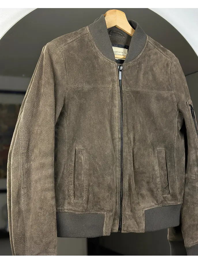 Chaqueta de gamuza cafe 2