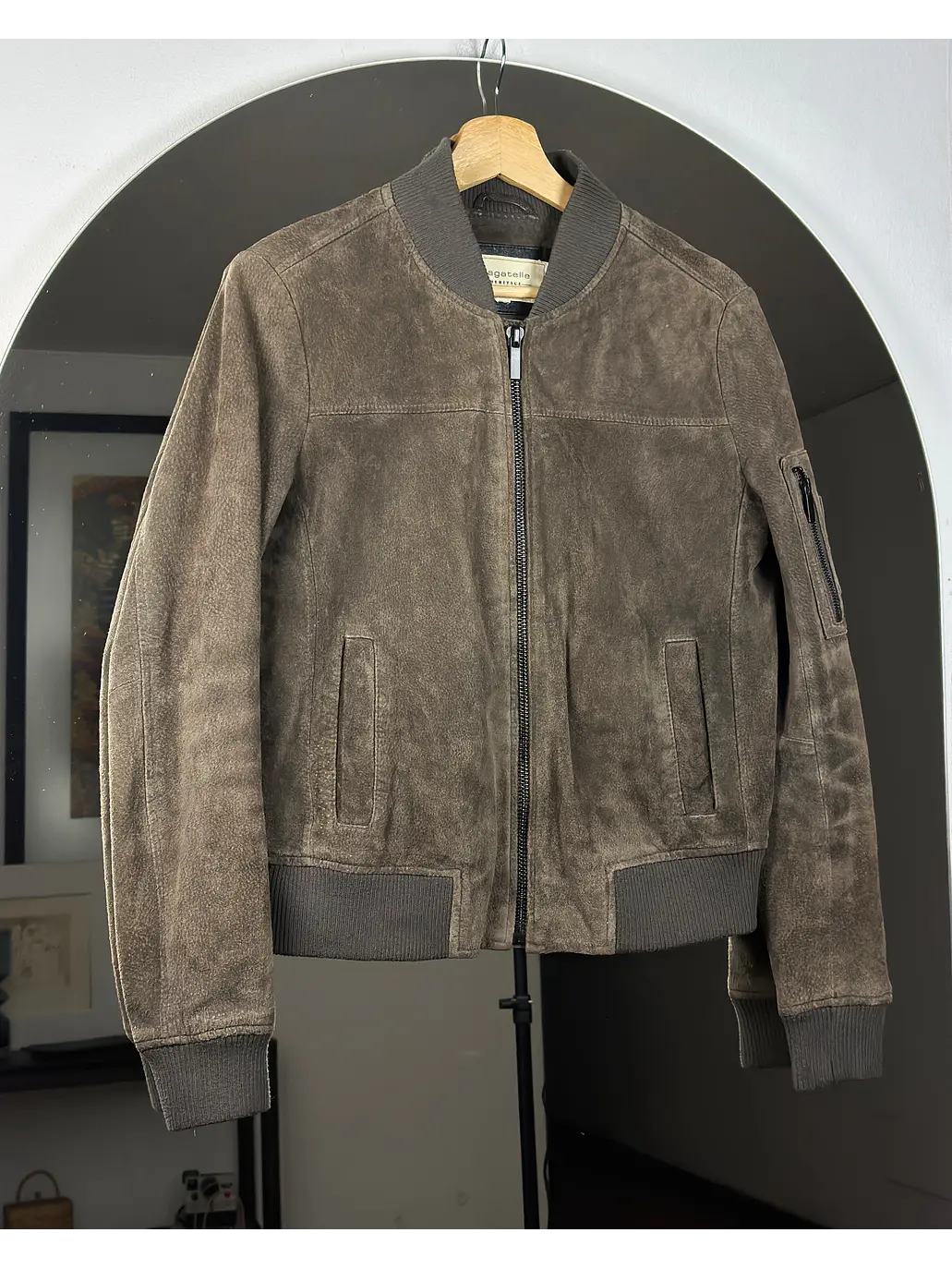 Chaqueta de gamuza cafe 3
