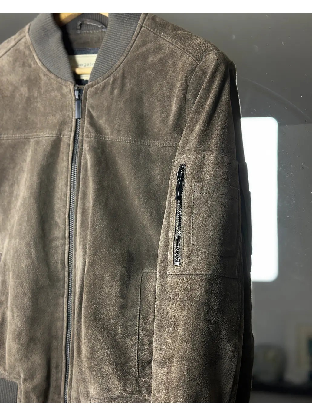 Chaqueta de gamuza cafe 5
