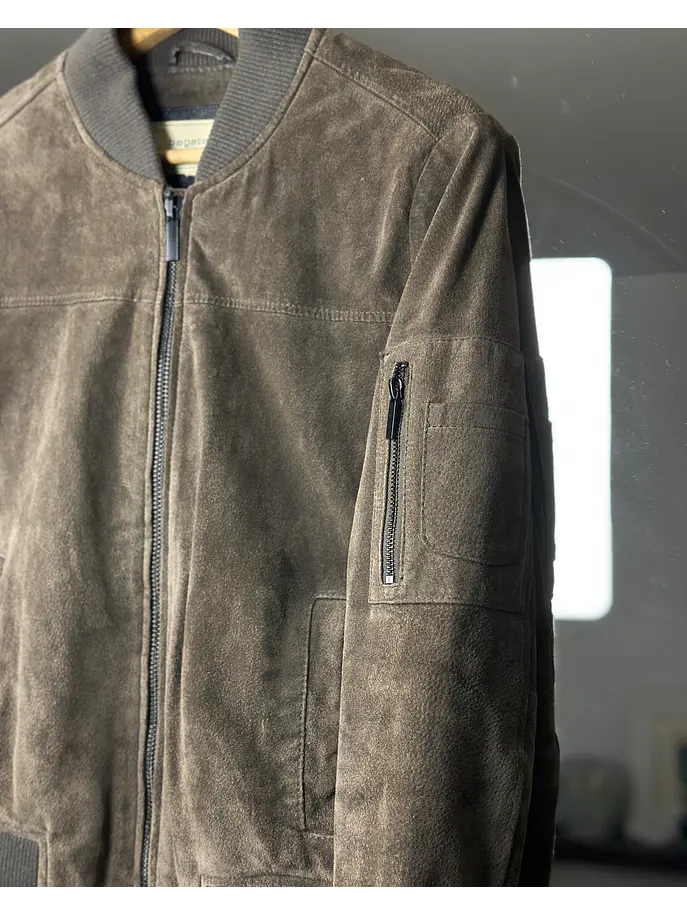 Chaqueta de gamuza cafe 5