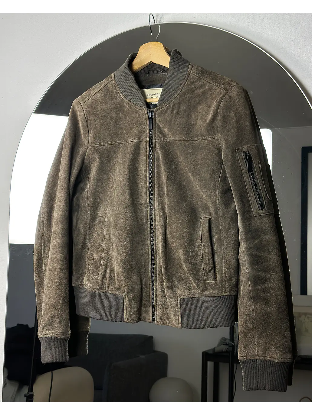 Chaqueta de gamuza cafe 7