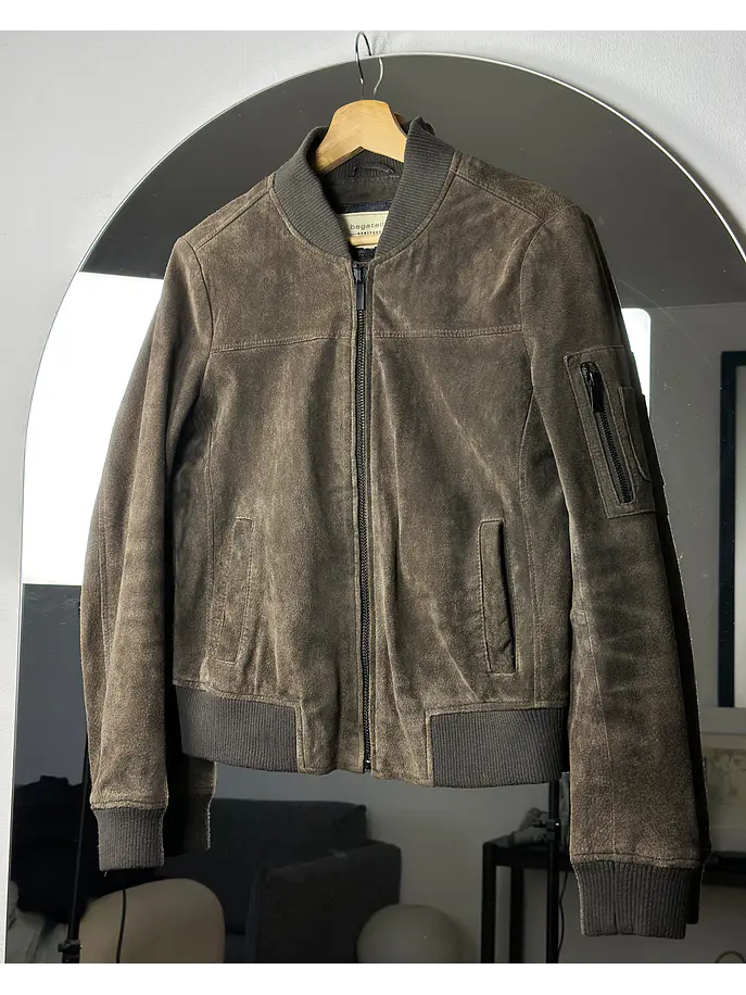 Chaqueta de gamuza cafe 7