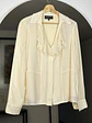 Blusa de seda color crema - Miniatura 1