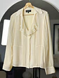 Blusa de seda color crema - Miniatura 4