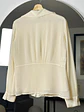 Blusa de seda color crema - Miniatura 5