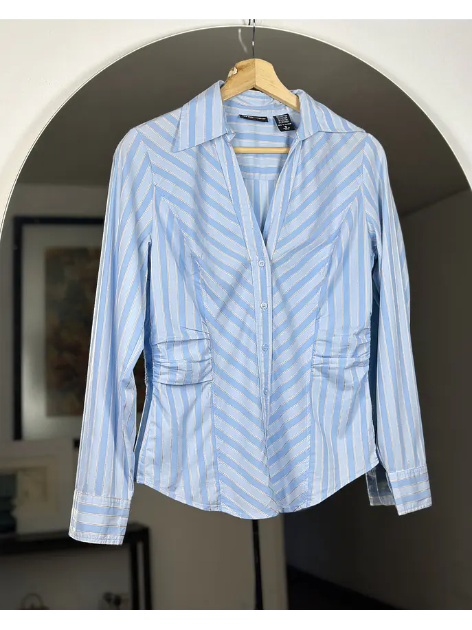 Camisa rayada celeste  1