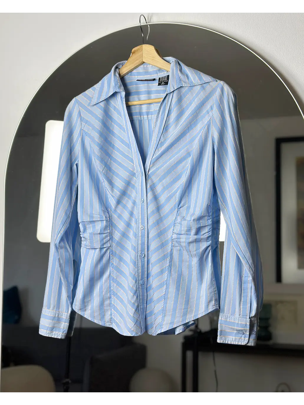 Camisa rayada celeste  4