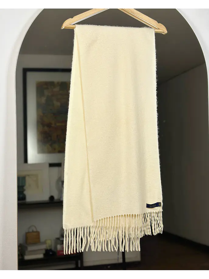 Bufanda cachemira crema 4