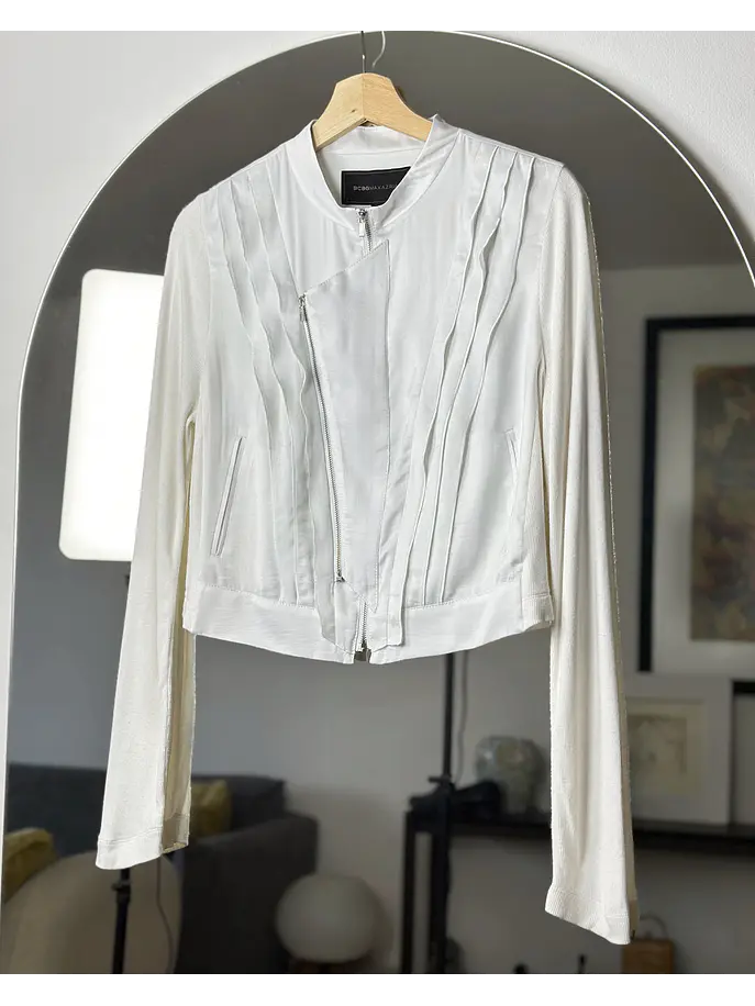 Chaqueta blanca satinada 3