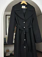 Abrigo negro largo - Miniatura 3