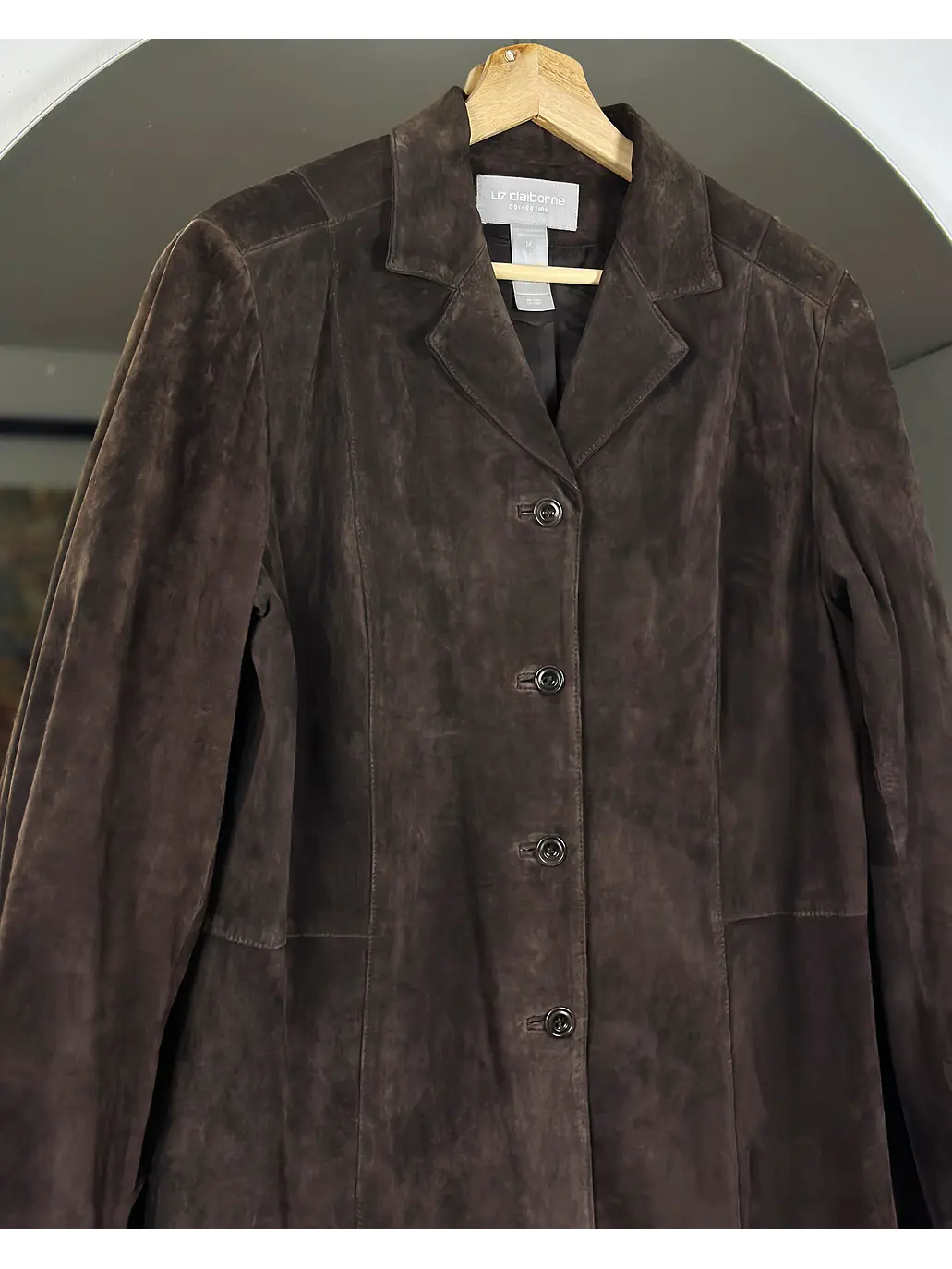 Chaqueta de gamuza café 2