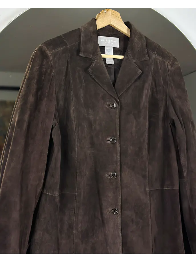 Chaqueta de gamuza café 2