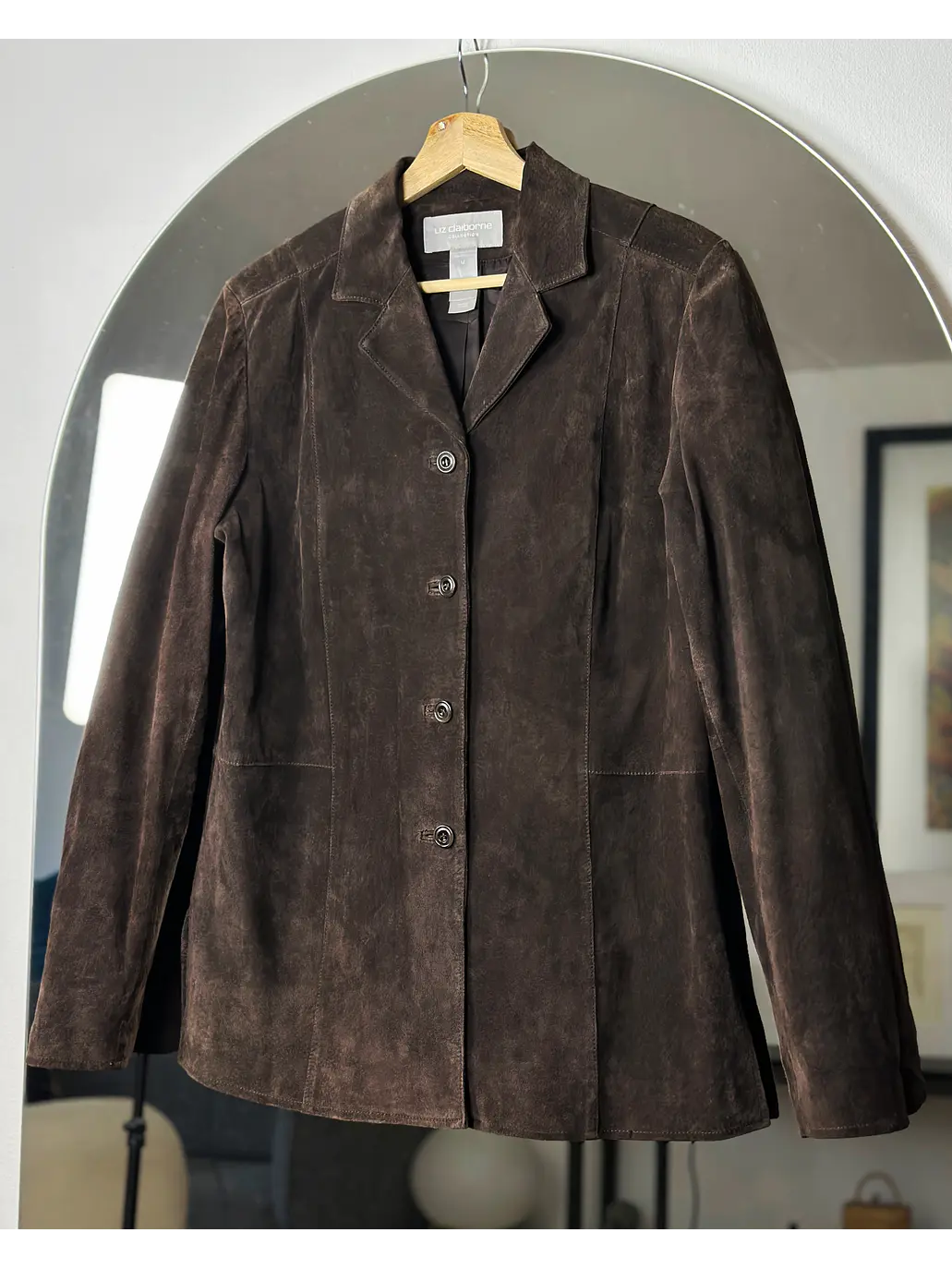 Chaqueta de gamuza café 3