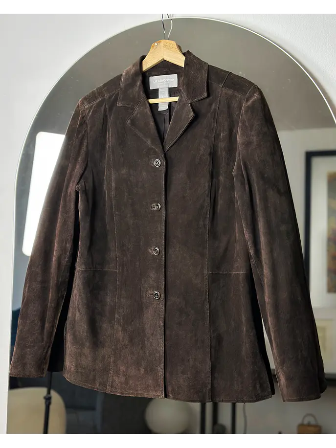 Chaqueta de gamuza café 3