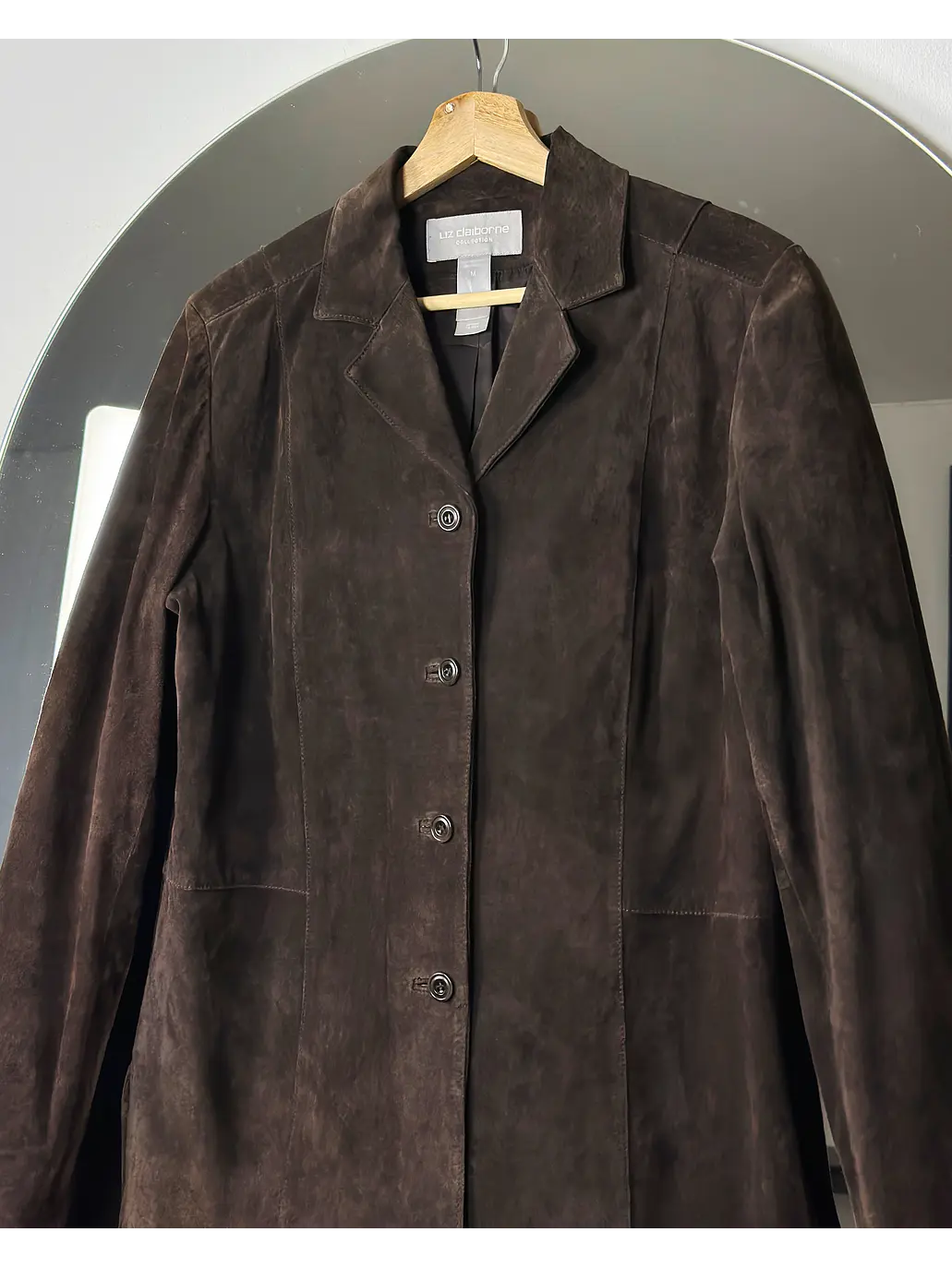 Chaqueta de gamuza café 4