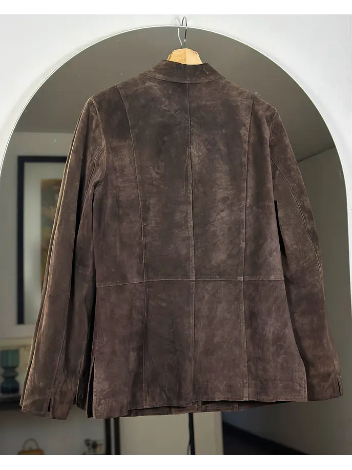 Chaqueta de gamuza café 6