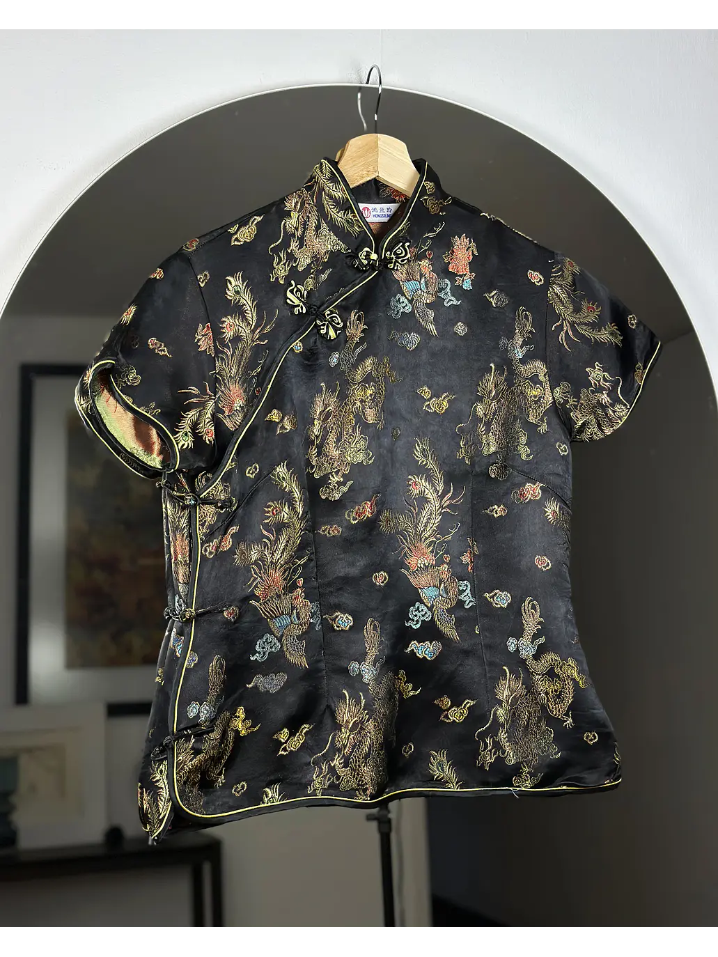 Camisa satinada estilo qipao 1