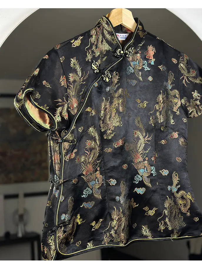 Camisa satinada estilo qipao 3