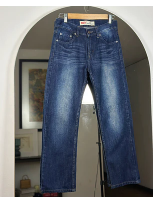 Jeans azul lavado recto