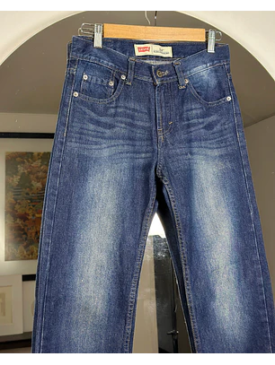 Jeans azul lavado recto