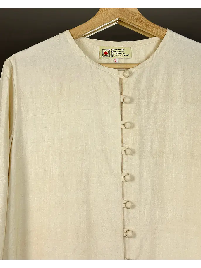 Camisa beige de seda  3