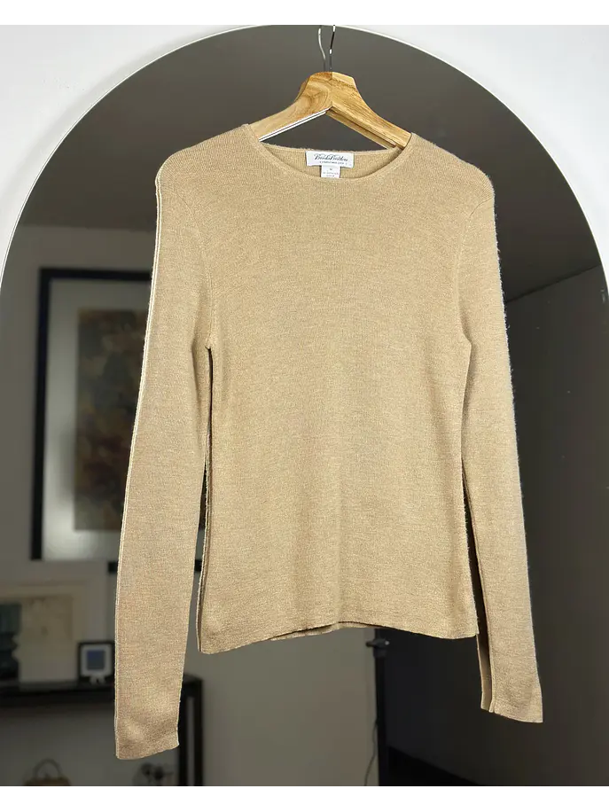 Chaleco beige lana merino 1