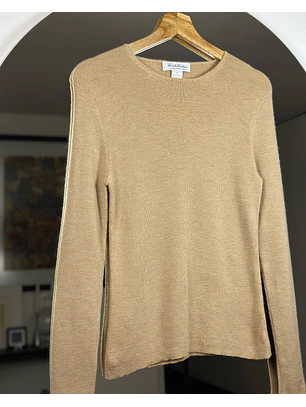 Chaleco beige lana merino