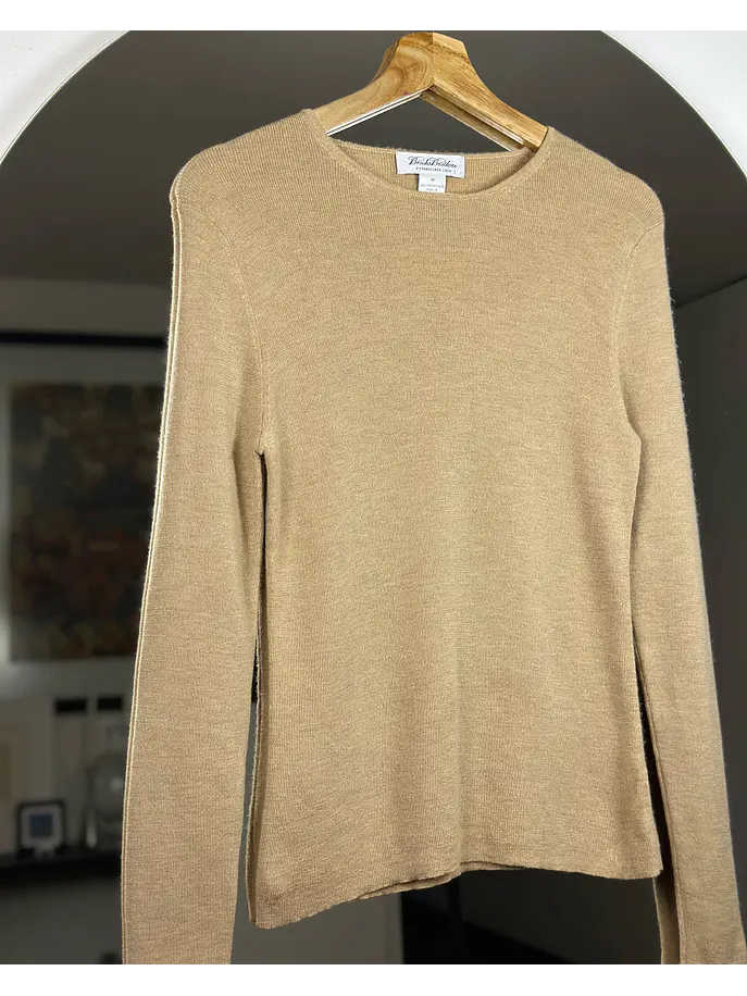 Chaleco beige lana merino 2