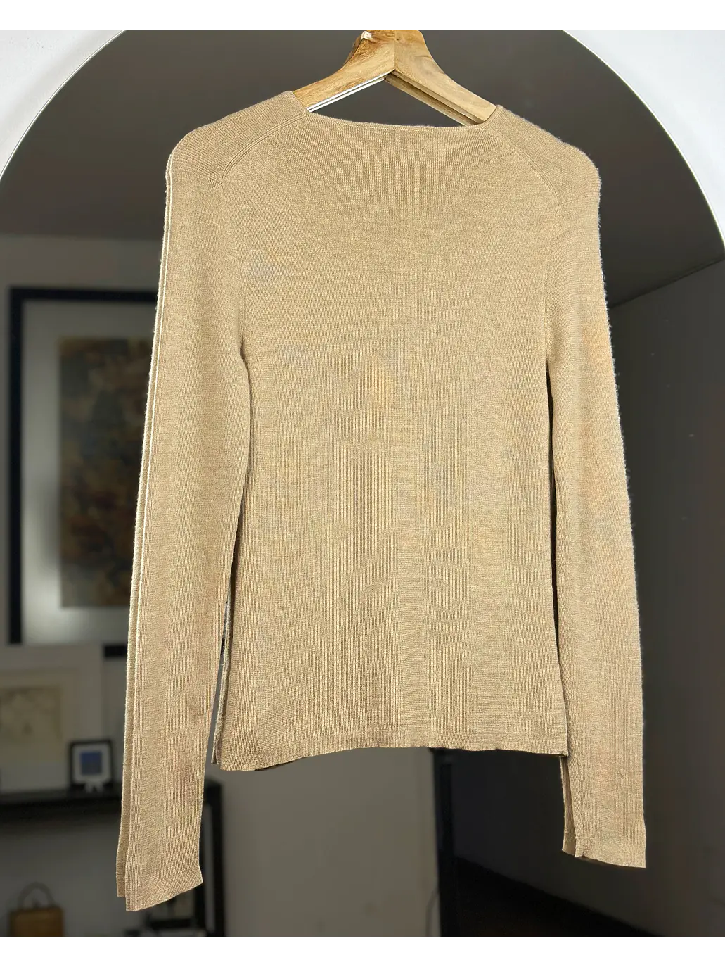 Chaleco beige lana merino 4